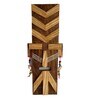 Teak Wood Dark Hand Painted Wall Mask
