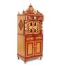 Brown Teak Wood Floor Rested Mandir With Door