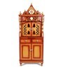 Brown Teak Wood Floor Rested Mandir With Door