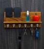 Solid Wood Modern In Brown Key Holder