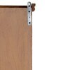 Teak Wood Modern Kitchen Cabinet In Natural Finish