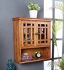 Teak Wood Modern Kitchen Cabinet In Natural Finish