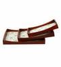 Teak Wood Rectangle Serving Trays Set of 3