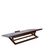 Teak Wood Portable Laptop Table with Lotus Print