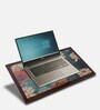 Teak Wood Portable Laptop Table with Lotus Print