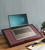 Teak Wood Portable Laptop Table with Medallion Print