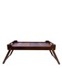 Megan Solid Wood Portable Table in Multi Colur & Brown