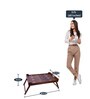 Megan Solid Wood Portable Table in Multi Colur & Brown