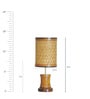 Erika Beige Natural Fiber Shade Table Lamp With Wood Base