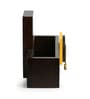 Brown Teak Wood Magazine Rack