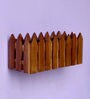 Teak Wood Wall mounted Pot stand with Pot