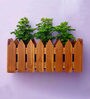 Teak Wood Wall mounted Pot stand with Pot