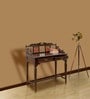 Teak Wood Writing Desk In Walnut Finish