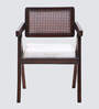 Teak Trend Solid Wood Arm Chairs in Brown & Silver Colour Set of 2