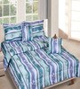 Teal & Blue Floral 210 TC Cotton 6 Pieces Bedding Set Collection