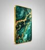 Teal & Gold Abstract Rectangular Wall Art 12 x 18 Inch