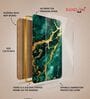 Teal & Gold Abstract Rectangular Wall Art 12 x 18 Inch