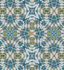 Alhambra (70x13) Teal Blue & White Cotton Table Runner