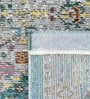 Teal  Abstract Polypropylene 59x24 Inches Machine Made Floor Runner
