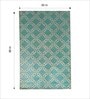 Teal Geometrical Wool 5 ft x 7 ft Hand Tufted Carpet