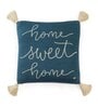Teal Quoted Cotton 18 x 18 Inches Cushion Cover