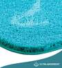 Teal Absorbent and Quick-Dry Polyester Bath Mats 40x60 cm