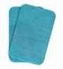 Teal Absorbent and Quick-Dry Polyester Bath Mats 40x60 cm