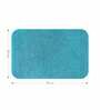 Teal Absorbent and Quick-Dry Polyester Bath Mats 50x70 cm