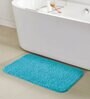 Teal Absorbent and Quick-Dry Polyester Bath Mats 50x70 cm