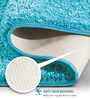 Teal Absorbent and Quick-Dry Polyester Bath Mats 50x70 cm