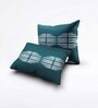 Teal Abstract 144 TC Cotton King Sized Double Bedsheet with 2 Pillow Covers Rushmoor SS23 Collection