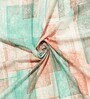 Teal Abstract 180 TC Cotton Single Bedsheet with 1 Pillow Cover