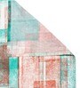 Teal Abstract 180 TC Cotton Single Bedsheet with 1 Pillow Cover