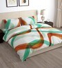 Teal Abstract 180 TC Microfiber 4 Pieces Bedding Set Arena Collection