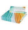 Teal Abstract 180 TC Microfiber 4 Pieces Bedding Set Arena Collection