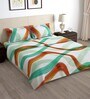 Teal Abstract 180 TC Microfiber 4 Pieces Bedding Set Arena Collection