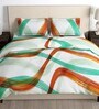 Teal Abstract 180 TC Microfiber 4 Pieces Bedding Set Arena Collection