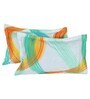 Teal Abstract 180 TC Microfiber 4 Pieces Bedding Set Arena Collection
