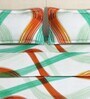 Teal Abstract 180 TC Microfiber 4 Pieces Bedding Set Arena Collection