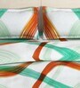 Teal Abstract 180 TC Microfiber 4 Pieces Bedding Set Arena Collection