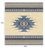 Teal Traditional Wool 4 ft x 6 ft Flatweave Carpet