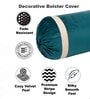 Teal and Cream Stripes TC Velevt 2 Bolster Covers
