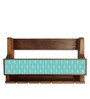 Teal Arrows Wine Rack in Natural Brown Finish