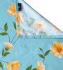 Teal Blended Cotton Floral 72x52 Inches Table linen