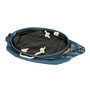 Teal Blue Polyester Slub 50 Ltr (1Pc) Laundry Basket with Lid