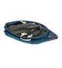 Teal Blue Polyester Slub 50 Ltr (1Pc) Laundry Basket with Lid