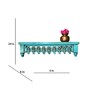 Teal Blue Rajbari Wall Shelf