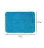 Teal Solid 100% Polyester 24x16 Inches AntiSkid Bath Mat
