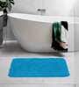 Teal Solid 100% Polyester 24x16 Inches AntiSkid Bath Mat