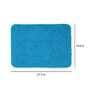 Teal Solid 100% Polyester 28x20 Inches AntiSkid Bath Mat